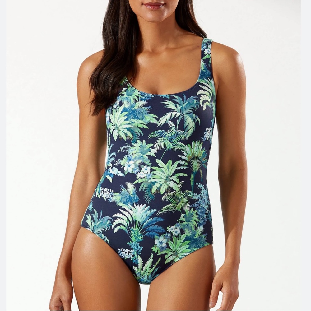 Tommy Bahama Art Of Palms Reversible Lace Back One Piece - Picture 3 of 16